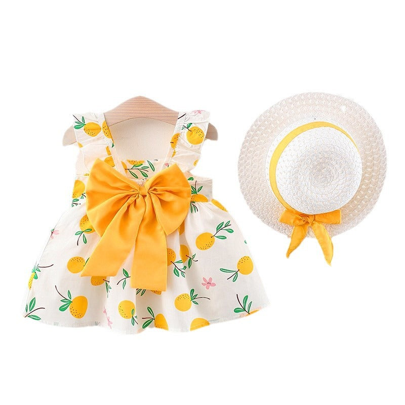 Summer New Princess Strap Dress Cotton Skirt