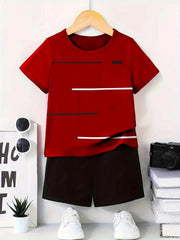 Baby Boy Summer polyester Printed Suit